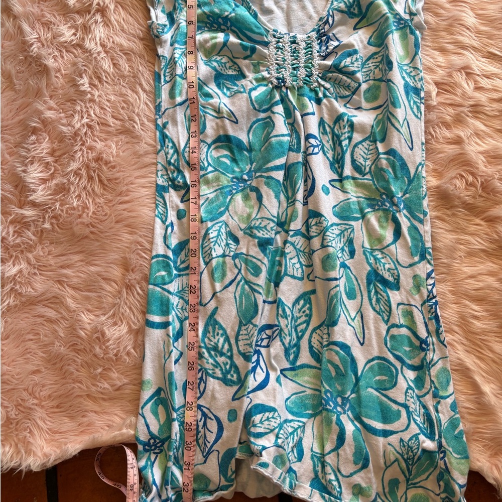 Floral Blue and White Dress
